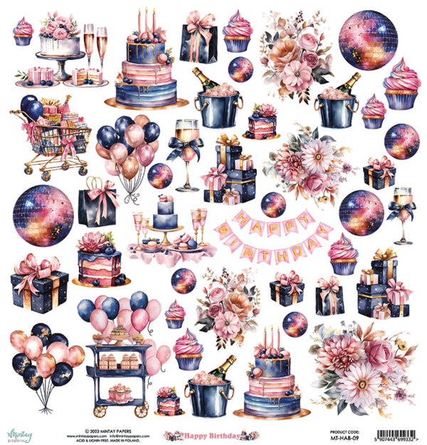 Mintay Papers  - Happy Birthday - Paper Pack  - 12 x 12"