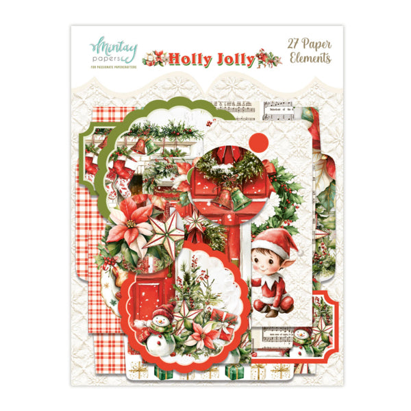 Mintay Papers - Holly Jolly - Elements - die cuts