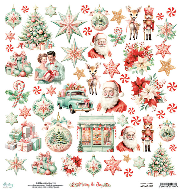 Mintay Papers - Merry & Joy -  09 -  12 x 12"