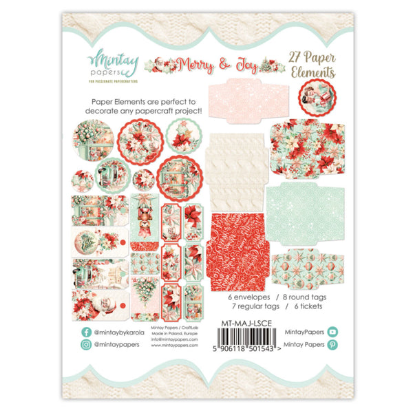 Mintay Papers - Merry & Joy - Elements - die cuts