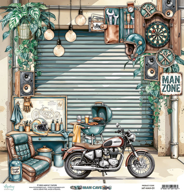 Mintay Papers - Man Cave - 01 - 12x12"