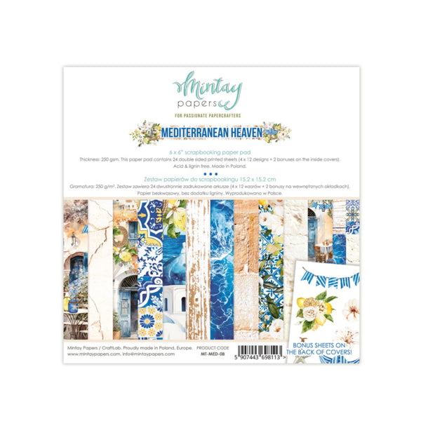 Mintay Papers - Mediterranean Heaven - Paper Pad -  6 x 6"