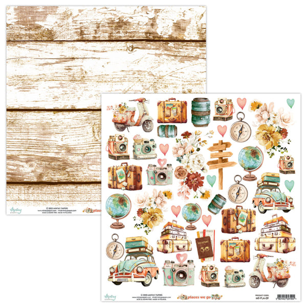 Mintay Papers - Places we go - Paper Pack  - 12 x 12"