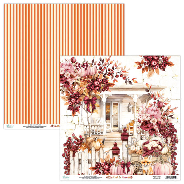 Mintay Papers - Rust & Rose - 01 - 12x12"