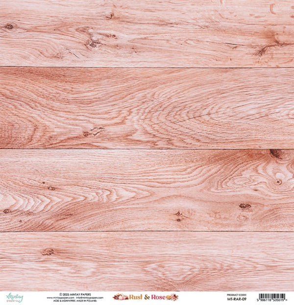 Mintay Papers - Elements Paper - Rust & Rose - 09 - 12x12"