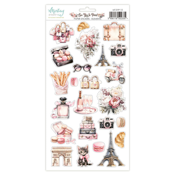 Mintay - See you in Paris - Paper Stickers Elements - 6 x 12"