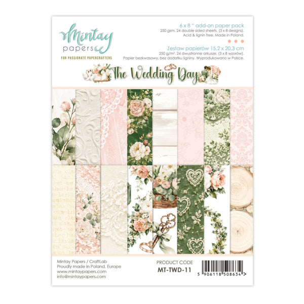Mintay Papers - The Wedding Day - Add On Paper Pad - 6 x 8"
