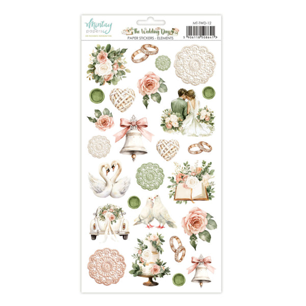 Mintay - The Wedding Day - Paper Stickers Elements - 6 x 12"