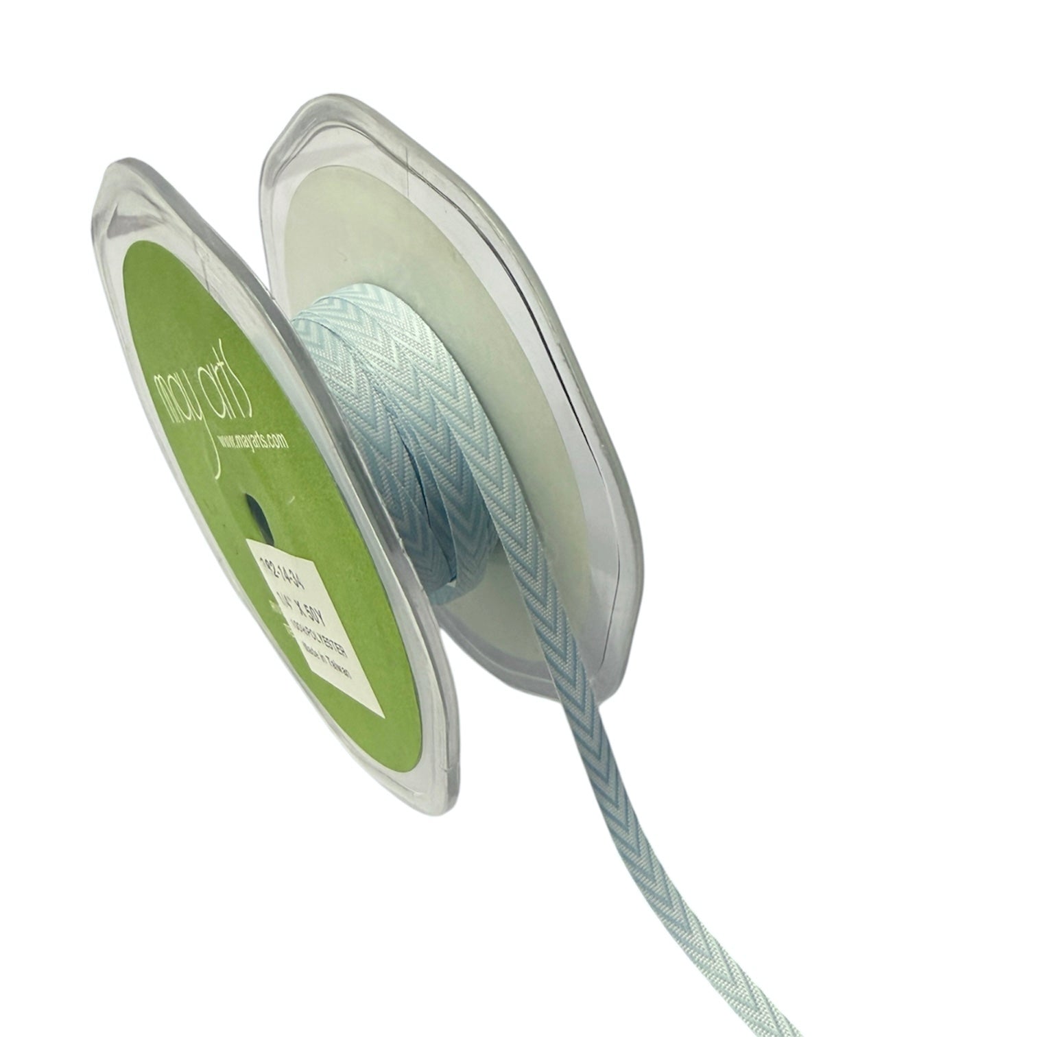 May Arts - Chevron Stripes Ribbon - Light Blue - Metersvis