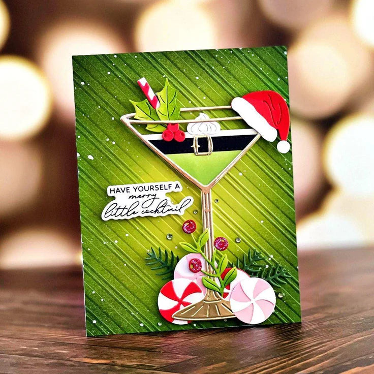 Spellbinders - Dies - Christmas Cocktails Etched Dies from the Happy Hour Collection
