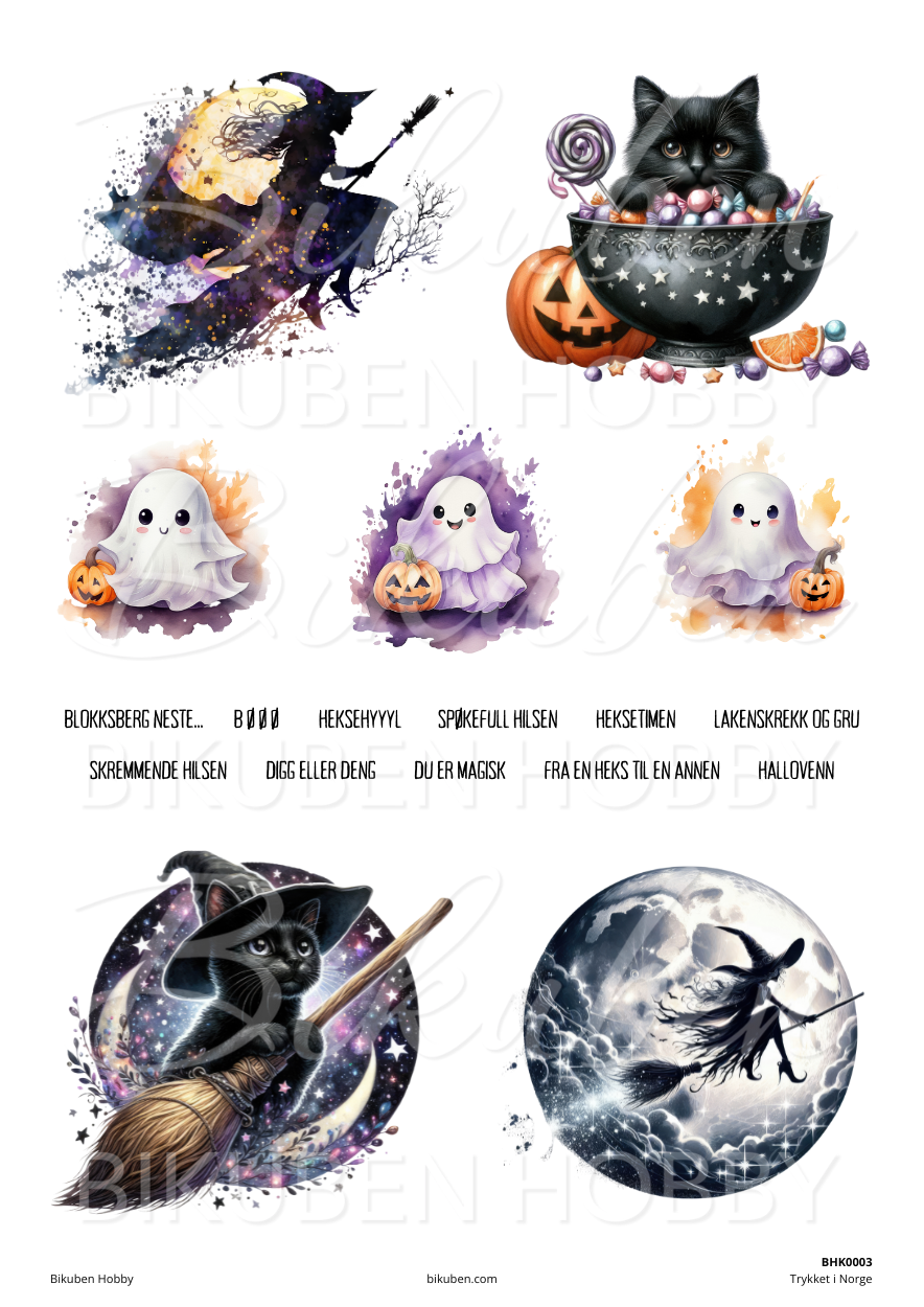 Bikuben Hobby  - Klippeark  - Halloween - A4