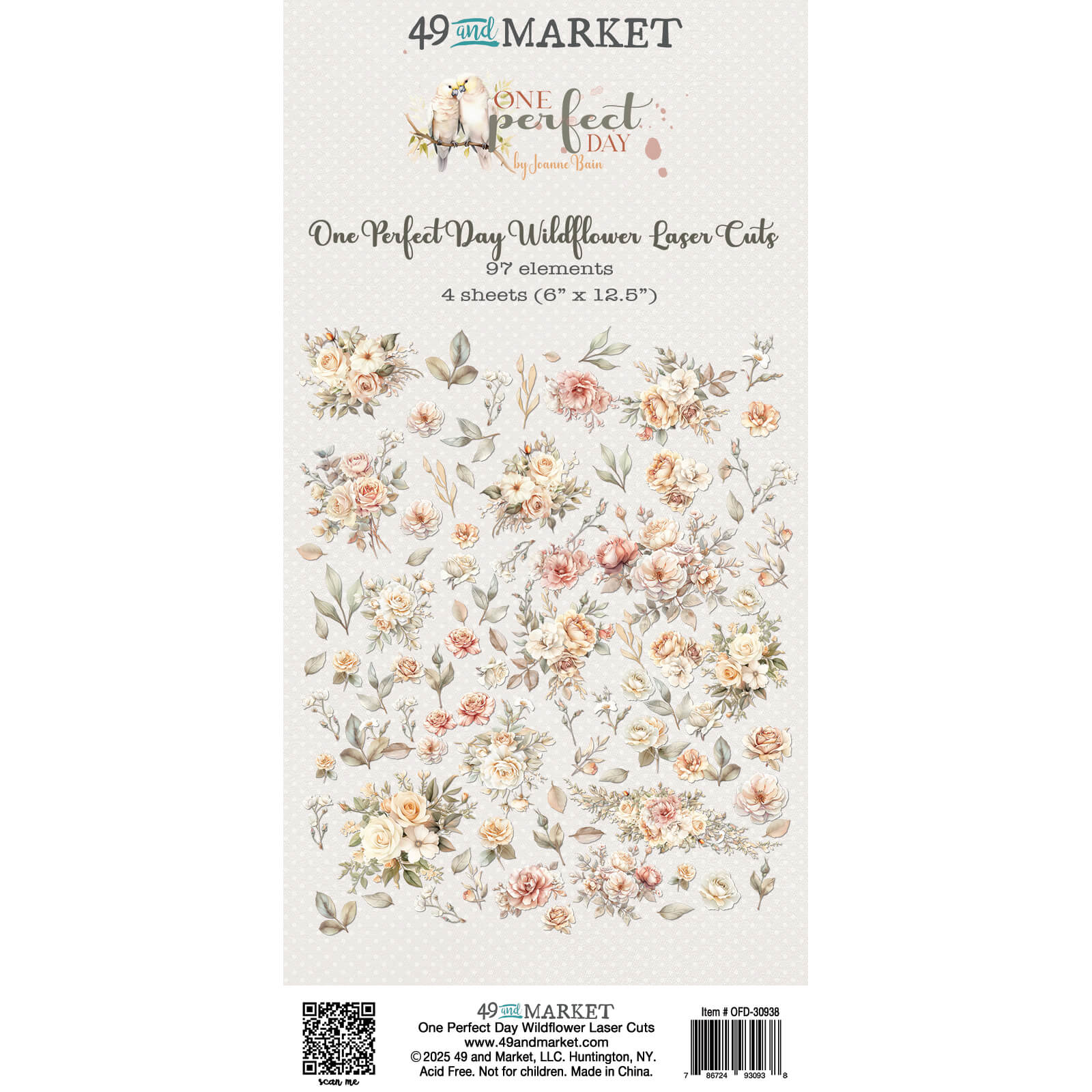 49 and Market - One Perfect Day - Wildflower Laser Cut Outs