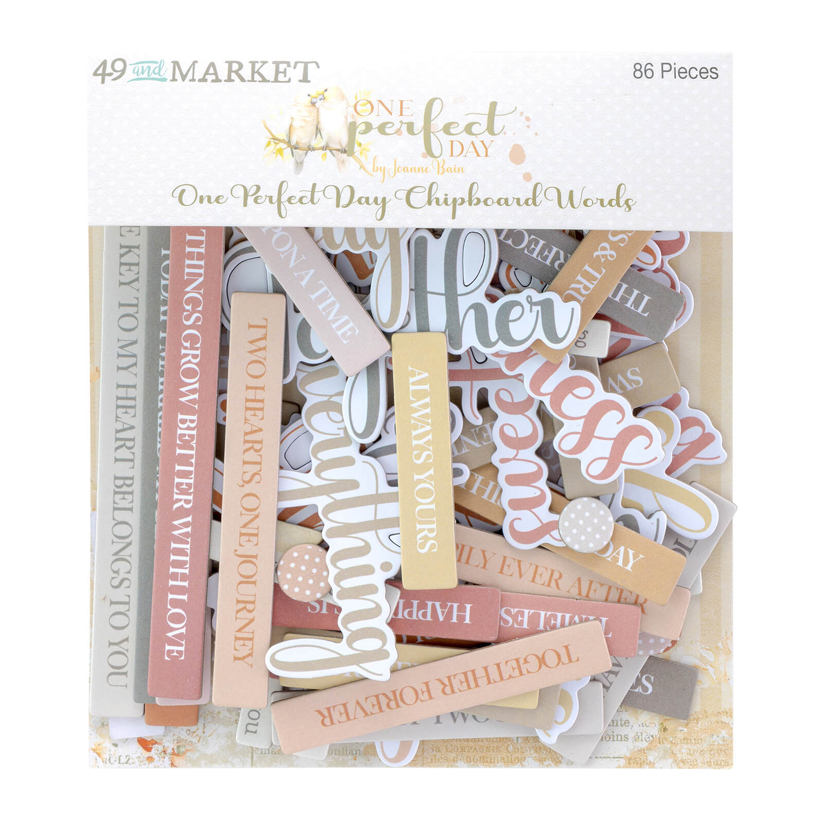 49 and Market - One Perfect Day - Chipboard Set Words