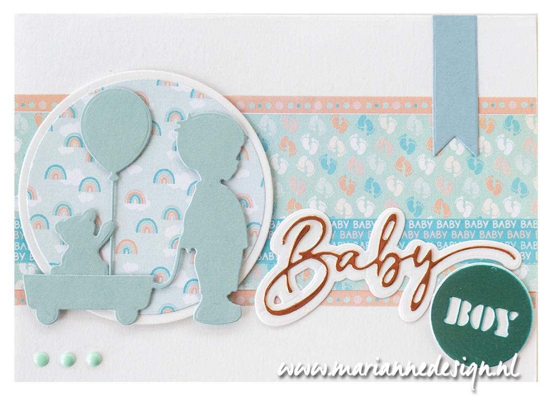 Marianne Design - Dies - Baby Girl & Baby boy text