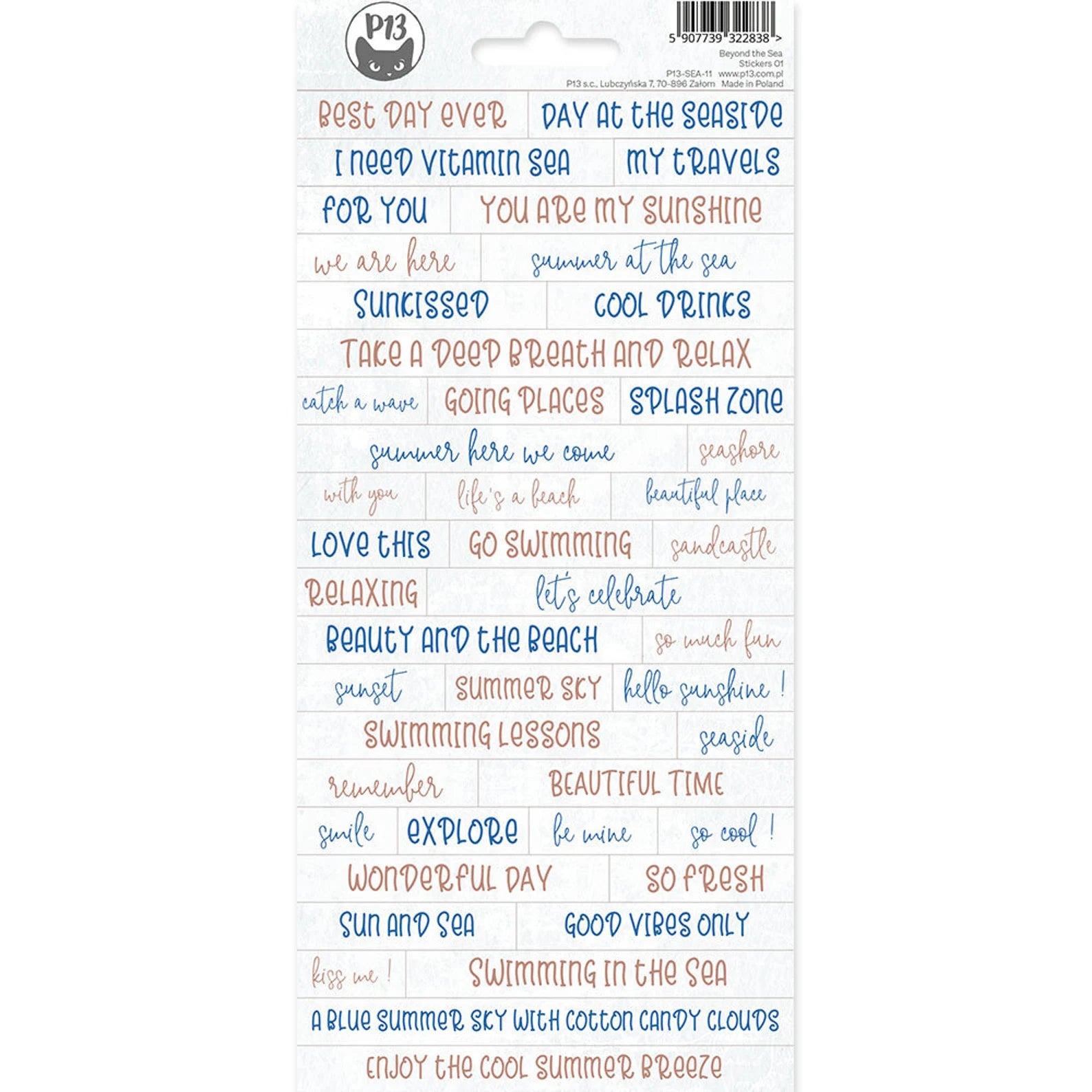 P13 - Beyond the Sea  - Stickers