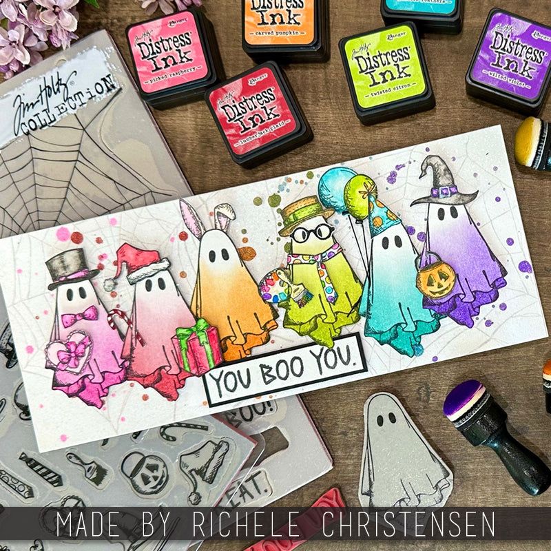 Tim Holtz Collection - Cling Stamps - Boo Crazy