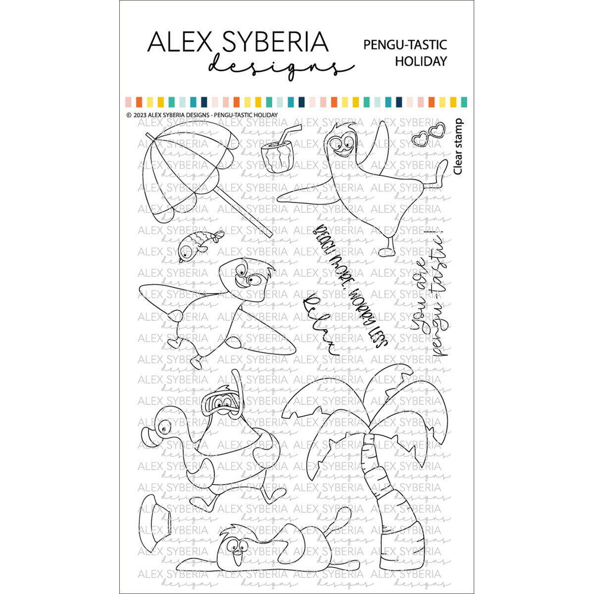 Alex Syberia Designs - Clear stamp set - Pengu-tastic Holiday - A6