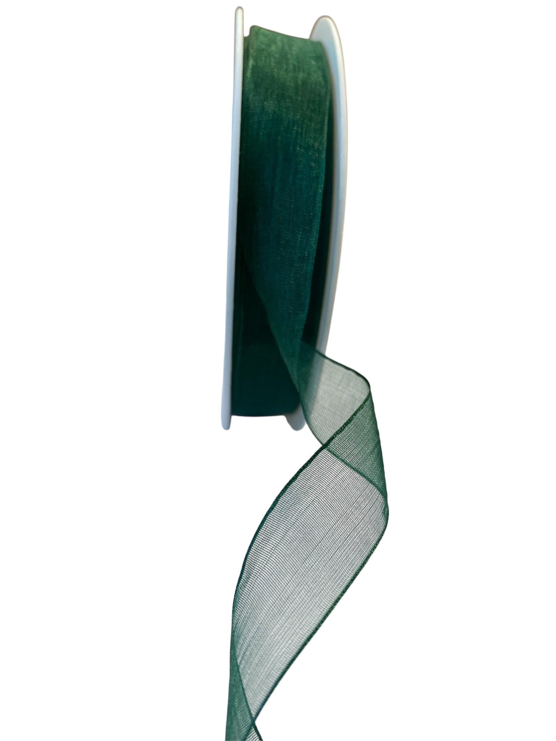 Bånd - Sheer - Organza - Forest green - 1,5 cm - METERSVIS