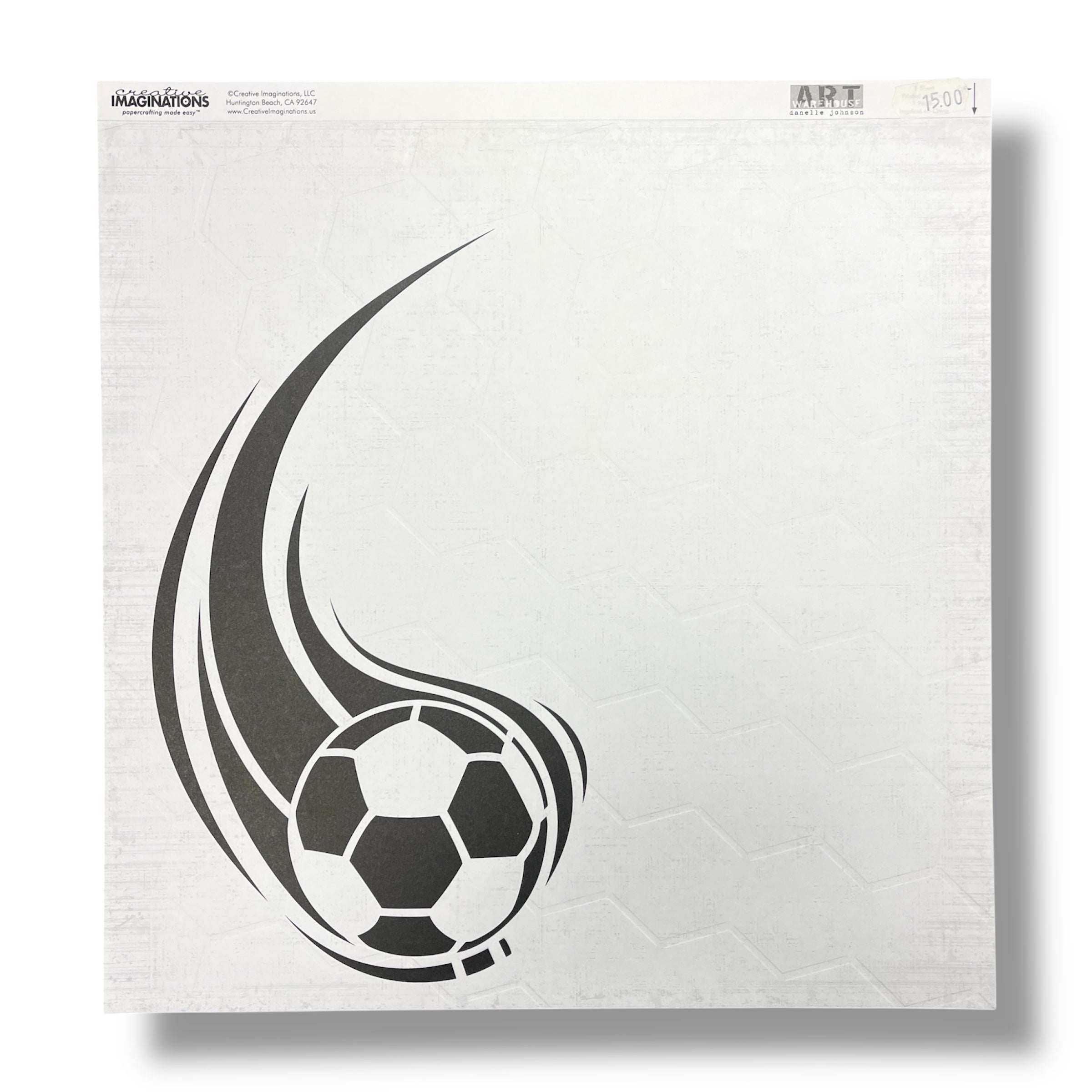 Creative Imaginations - Embossed paper - Goal! 12x12"