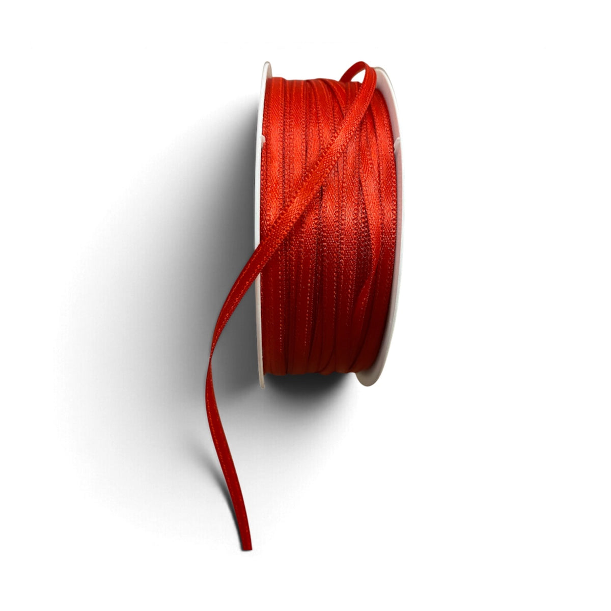 Bånd - Dobbel Satin - Rød - 3mm - METERSVIS