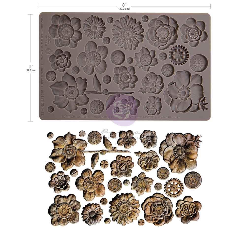 Prima - Finnabair Decor Mould - Rusty Flowers
