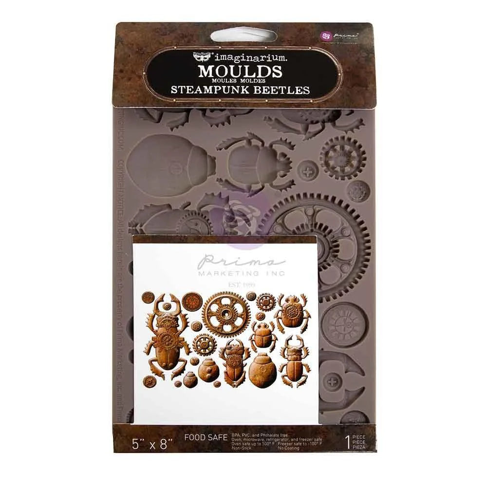 Prima - Finnabair Decor Mould - Steampunk Beetles