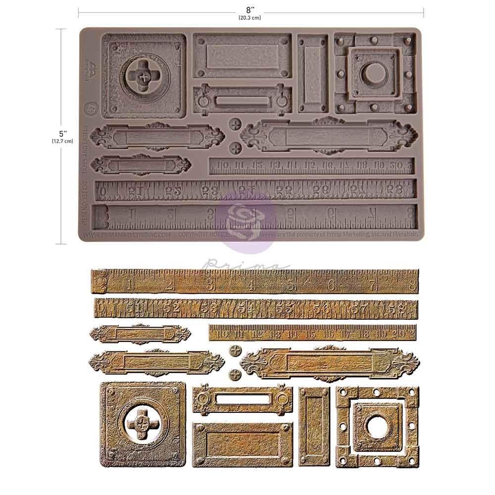 Prima - Finnabair Decor Mould - Tapes And Labels