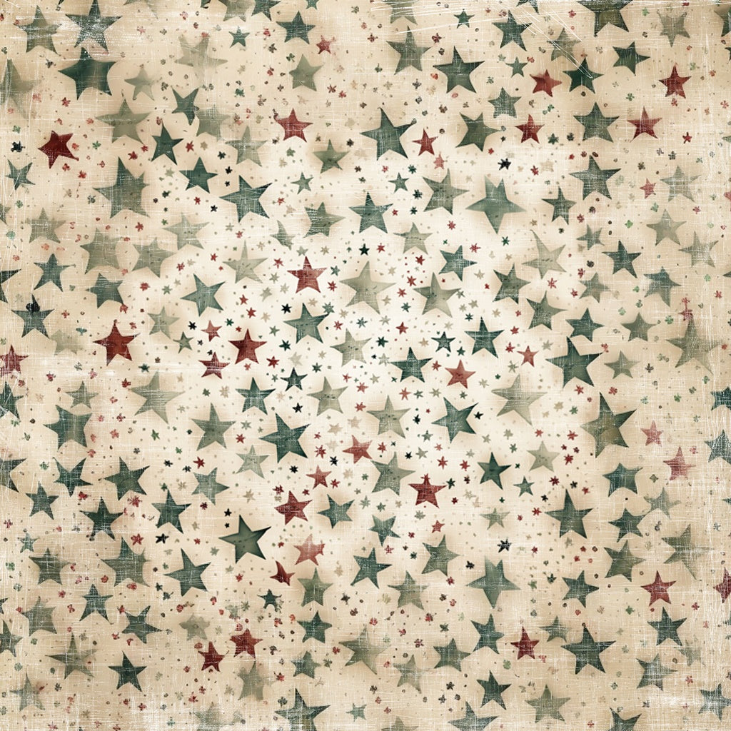 Reprint - Christmas Time  - Stars -   12 x 12"