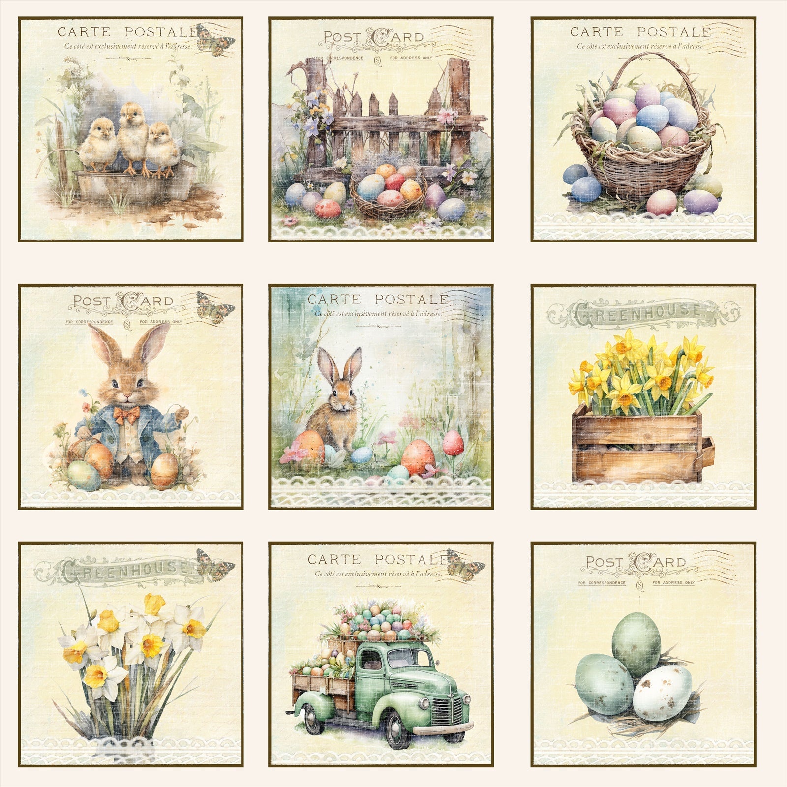 Reprint - Easter Collection - Tags -  12 x 12"