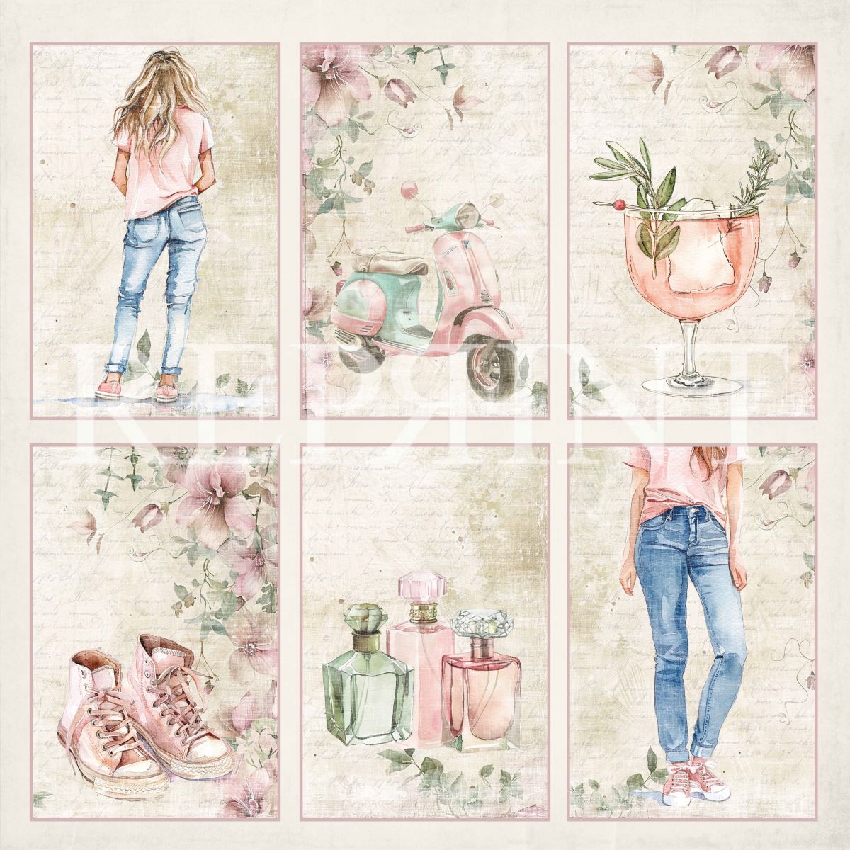 Reprint -  Girly - Collection Pack - 6x6"