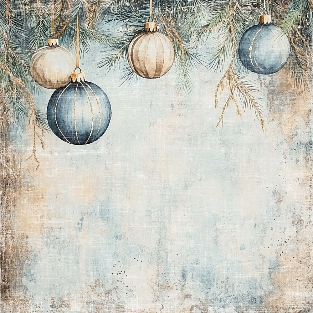 Reprint - Winter Vibes - Christmas Bulbs - 12 x 12"