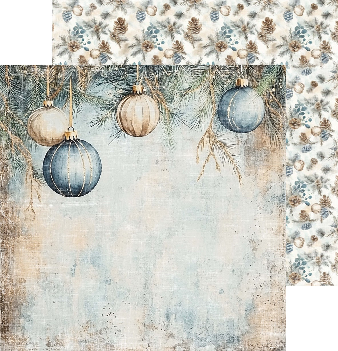 Reprint - Winter Vibes - Christmas Bulbs - 12 x 12"