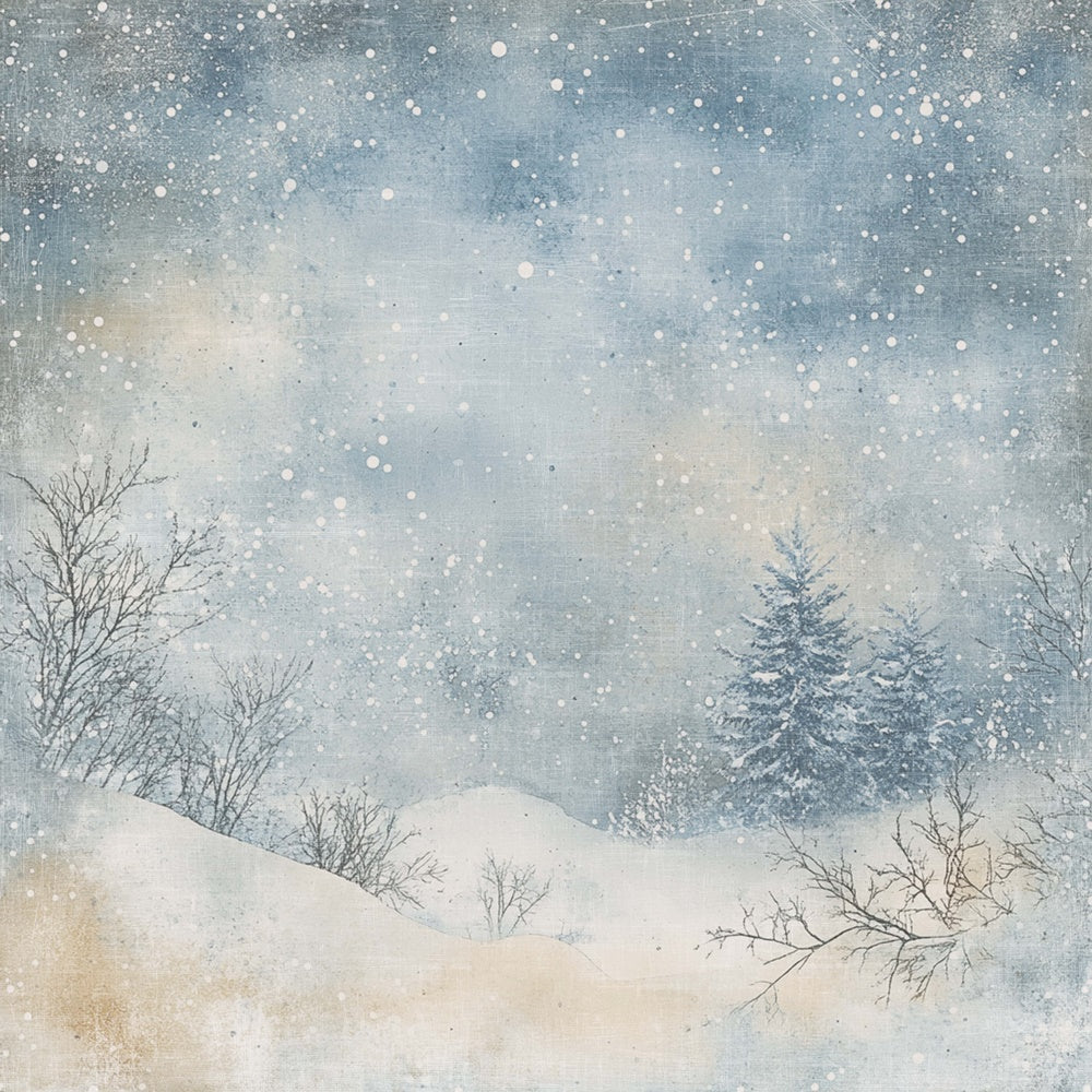 Reprint - Winter Vibes - Snowy Day - 12 x 12"