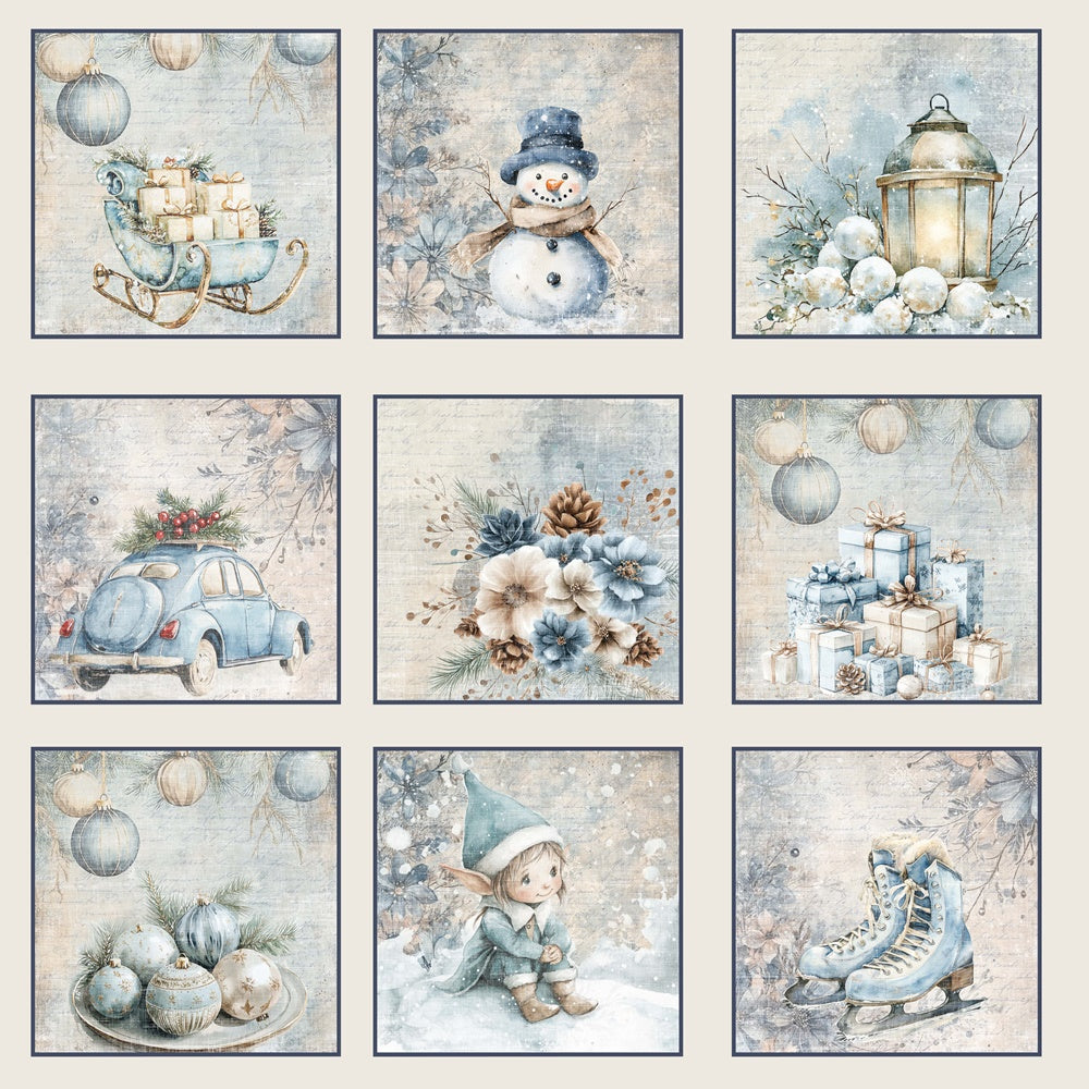 Reprint - Winter Vibes - Tags - 12 x 12"