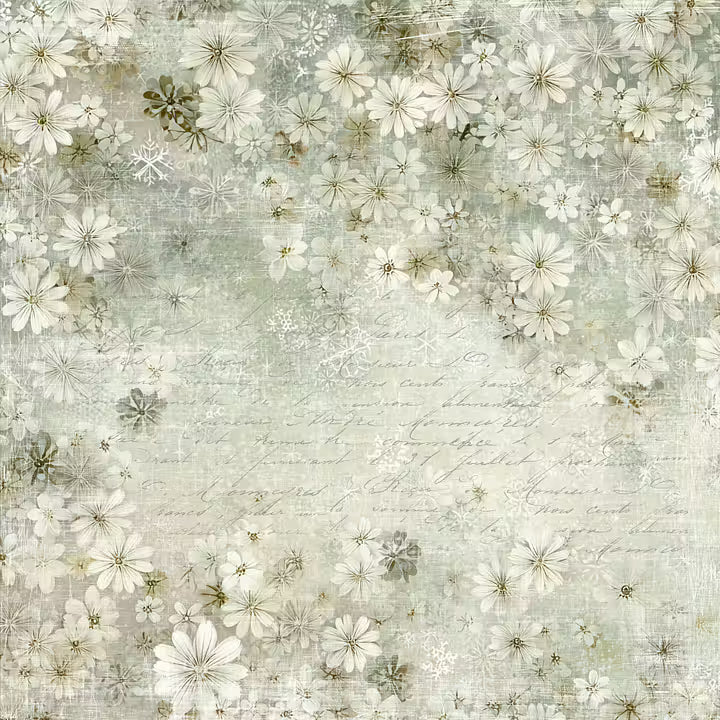 Reprint - Home for christmas - Christmas flowers - 12 x 12"