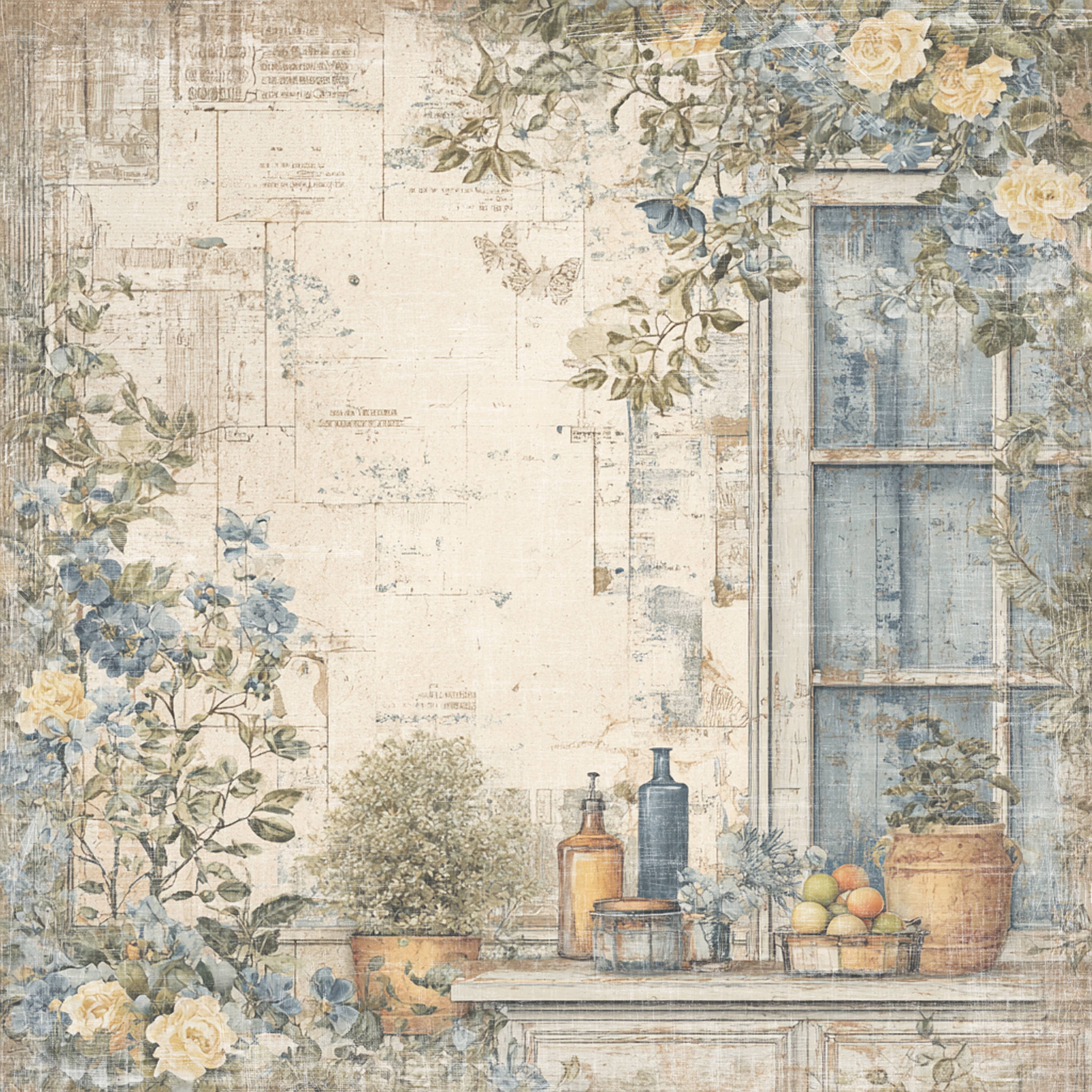 Reprint - Summer Meadow Collection - RP0756   - 12 x 12"