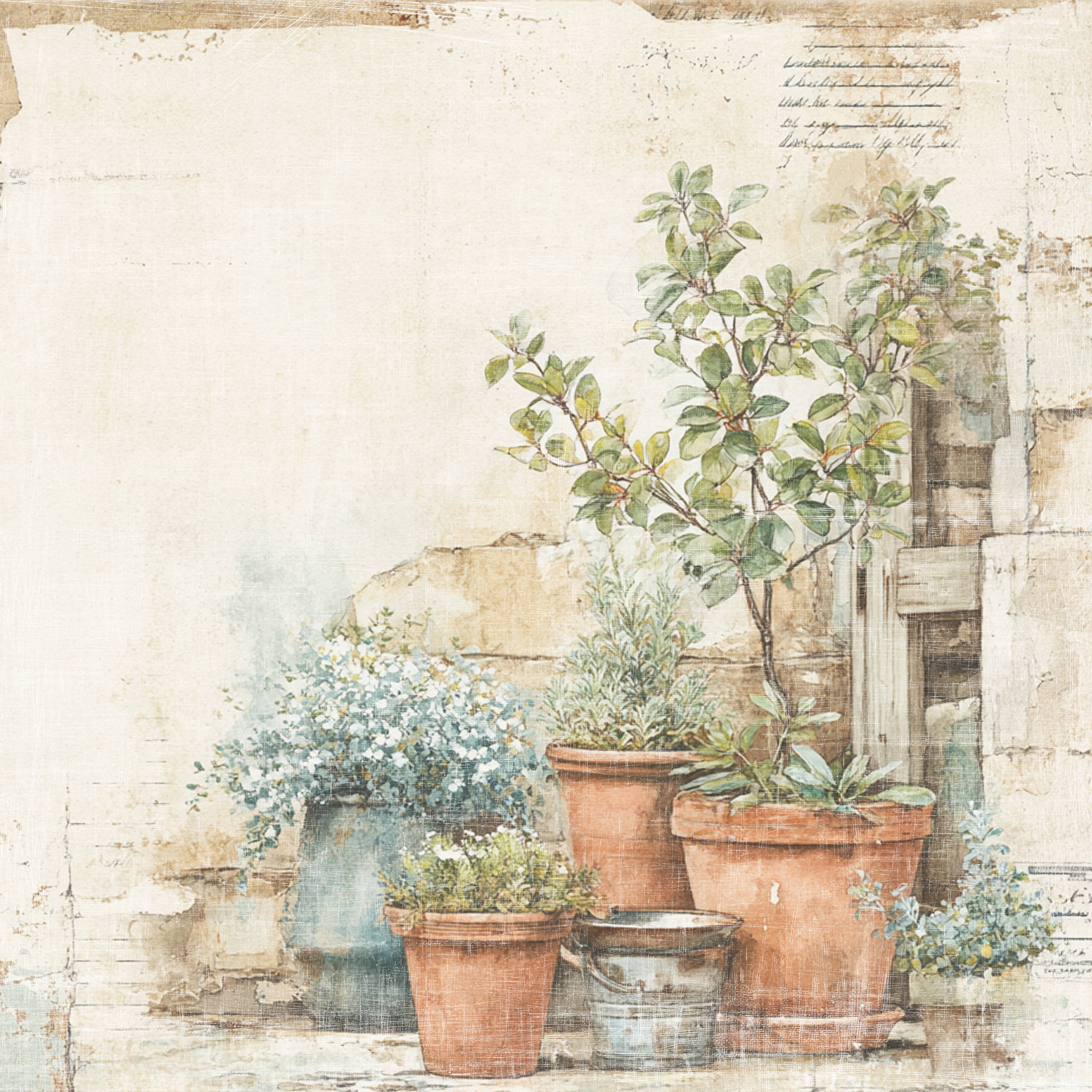 Reprint - The Pottery Collection - RP0760 - 12 x 12"