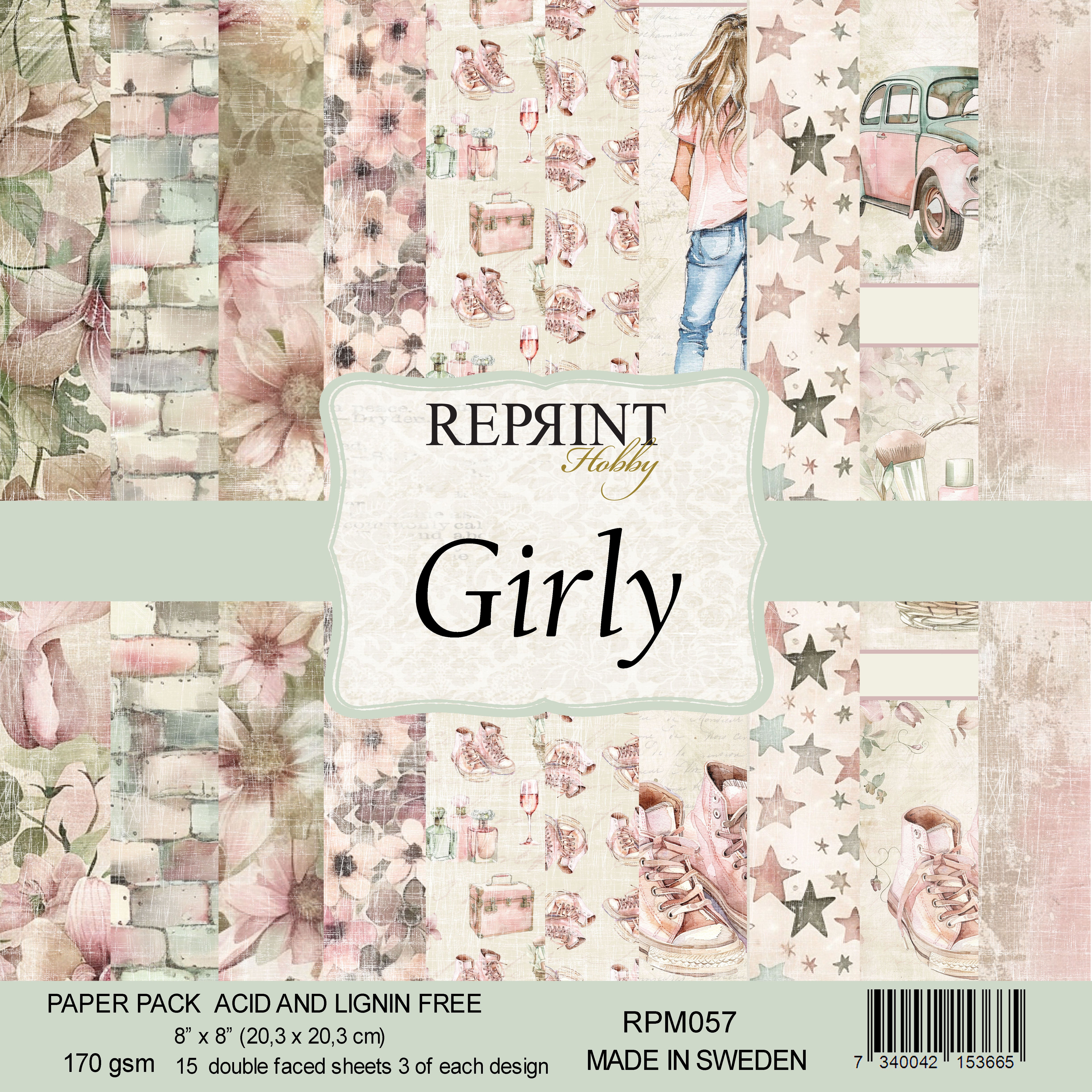 Reprint - Girly -  Collection Pack - 8 x 8"