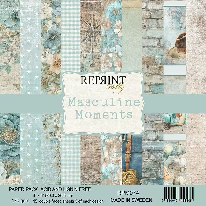 Reprint - Masculine Moments - Collection Pack - 8 x 8"