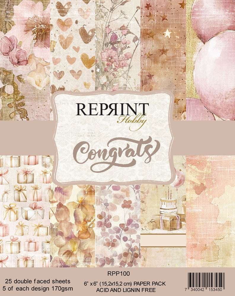 Reprint - Congrats - Collection Pack - 6 x 6"