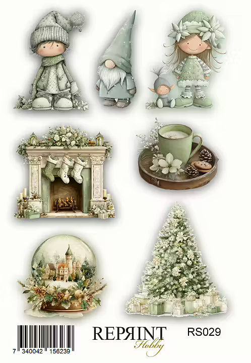 Reprint - Home for christmas - Paper Stickers