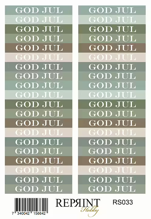 Reprint -  Home for christmas- Text Norsk - Paper Stickers