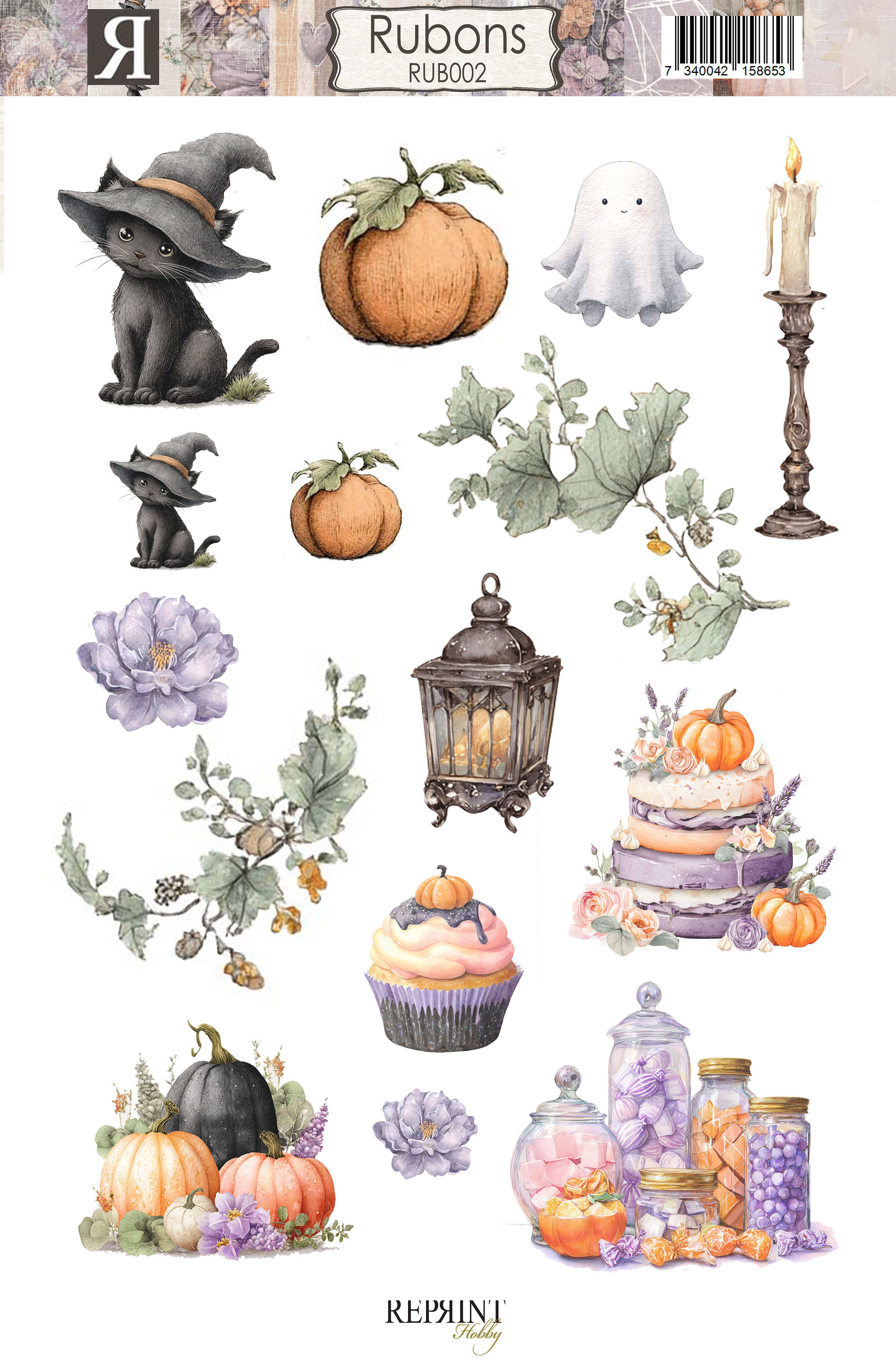Reprint -  Enchanted Halloween Collection - Rub Ons