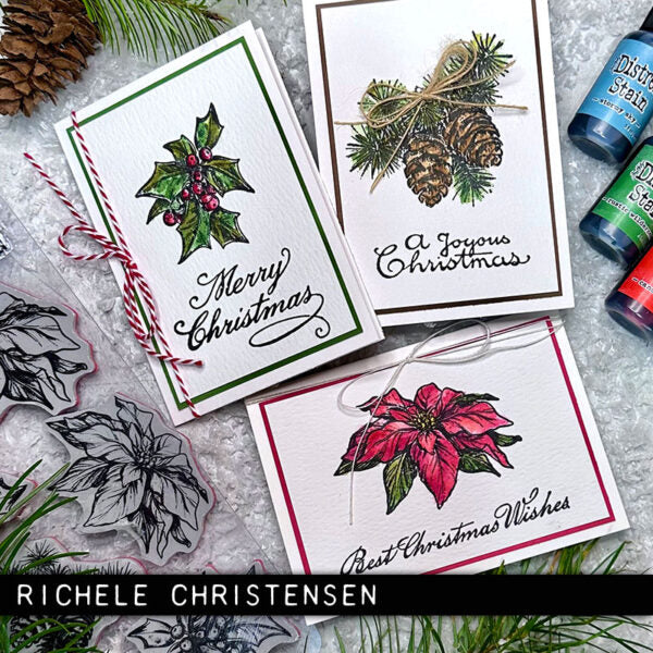 Stampers Anonymous - Tim Holtz Collection - Cling Stamps - Holiday Botanical