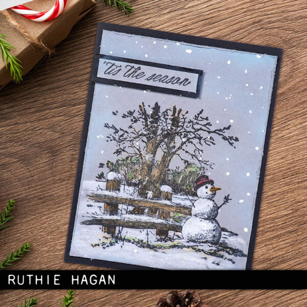 Stampers Anonymous - Tim Holtz Collection - Cling Stamps - Christmas Spirit