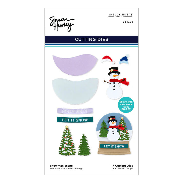Spellbinders - Dies - Simon's Snow Globe - Snowman Scene