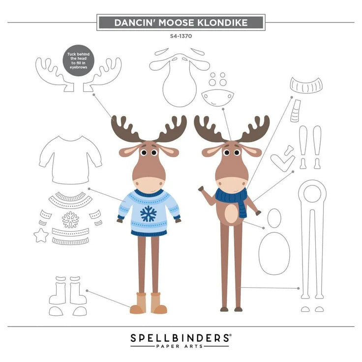 Spellbinders - Dies - The Dancin' Christmas Collection - Dancin' Moose Klondike