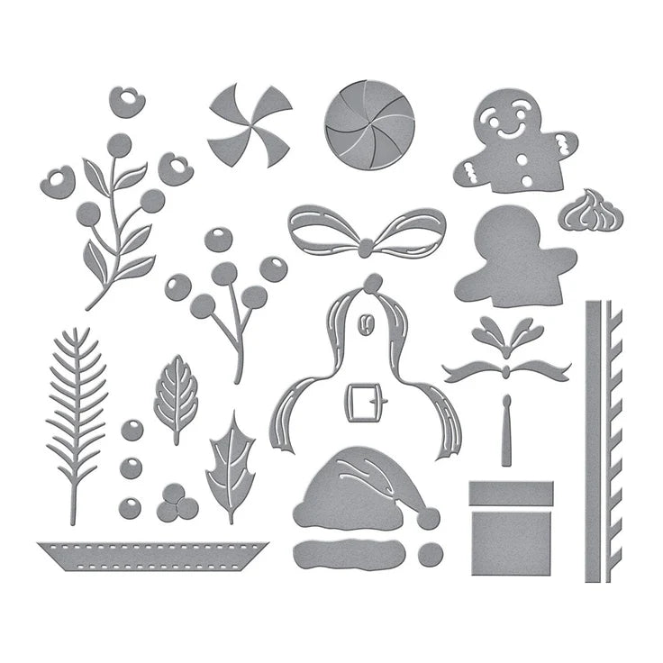 Spellbinders - Dies - Christmas Cocktails Etched Dies from the Happy Hour Collection