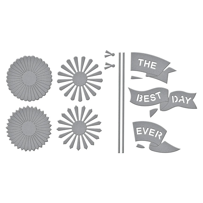Spellbinders - Dies - Say Cheese Classic Mouse - Flags & Banners
