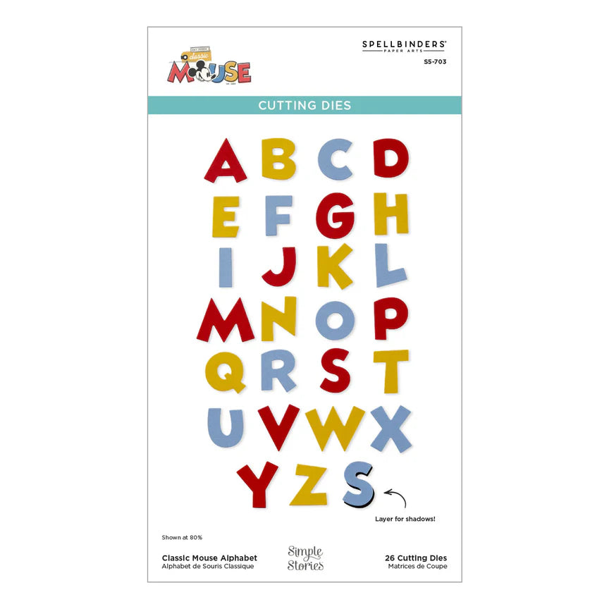 Spellbinders - Dies - Say Cheese Classic Mouse - Alphabet